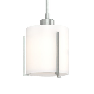 Luminaire suspendu cylindrique à 1 lumière avec abat-jour opale Exos