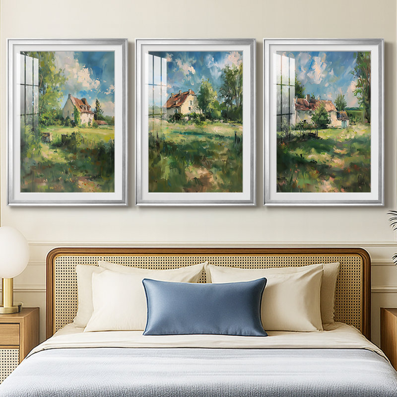 LANDSCAPES Series XCV III - Impression personnalisée de qualité supérieure avec passe-partout - 3 pièces, H 21 po x l 30 po