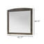 Miroir de commode Roxy, plateau courbé, bois d'hévéa massif brun noyer rustique