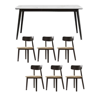 Table de salle à manger en bois de frêne noir