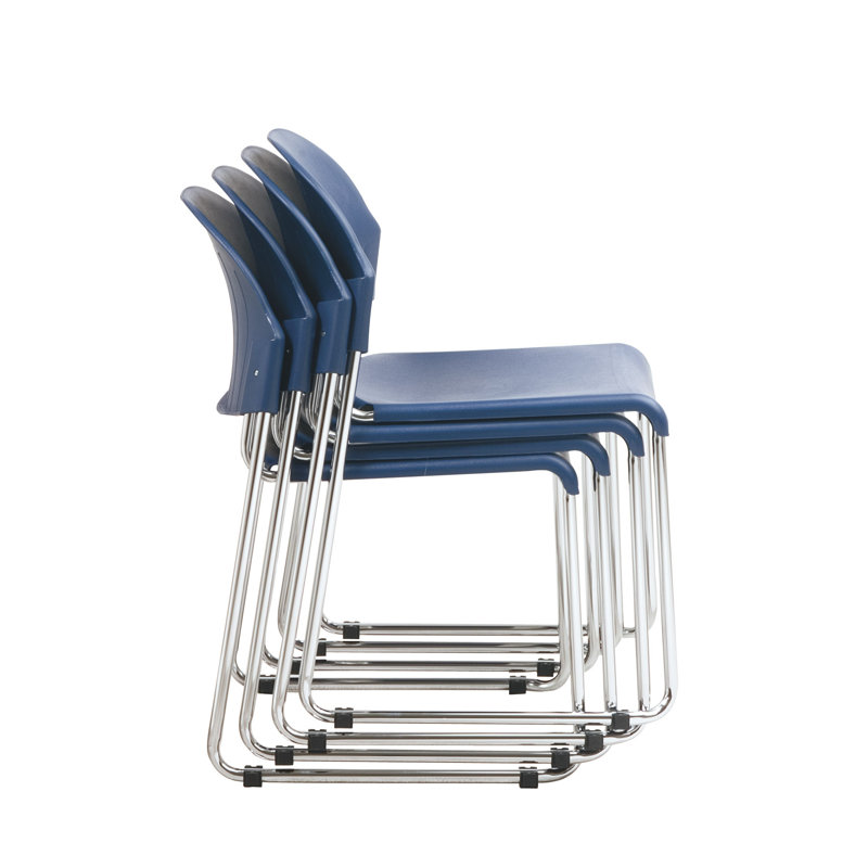 Chaise empilable sans accoudoirs, Bleu