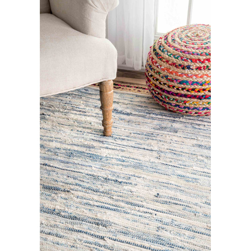 Cotton Hand Woven Area Rug, Rectangle 122 x 183cm