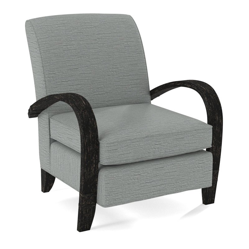 Fauteuil en polyester de 30 po de largeur Vero, Tissu vert performance 0851-54, Noir antique