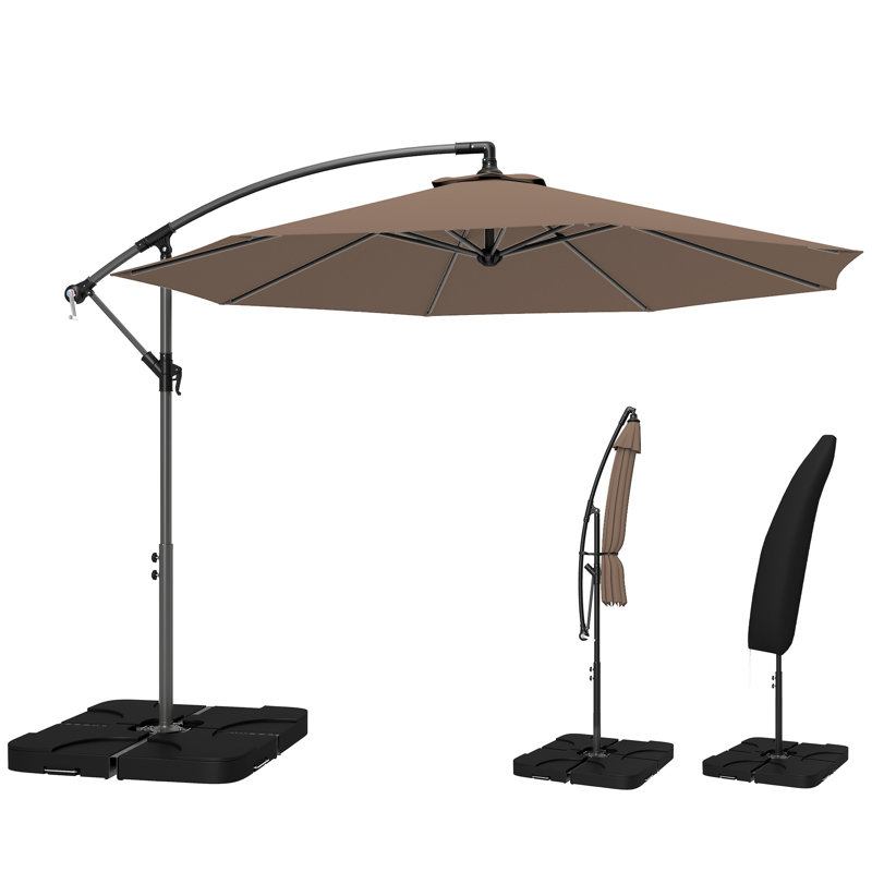 295cm Cantilever Parasol, Brown