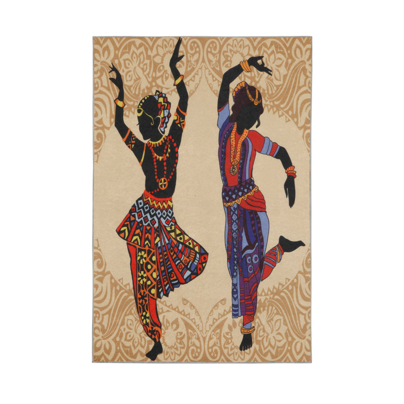 Premium Hall Carpet, 3.3 x 6.6 Feet, 100% Polyester, 0.3 in Pile Height | Antibacterial, Non-Slip Underside, Machine Washable | Elegant 3D Digital Print Design, Perfect for Entryways & Living Rooms