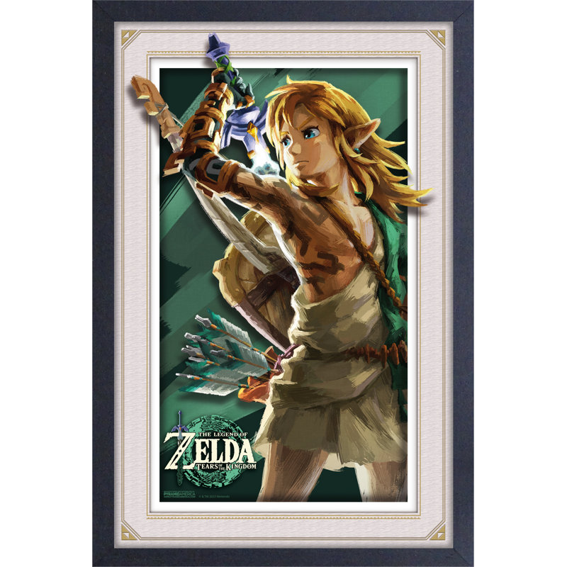 TOTK - Primal Link 11 x 17 sous plexi, affiche encadrée