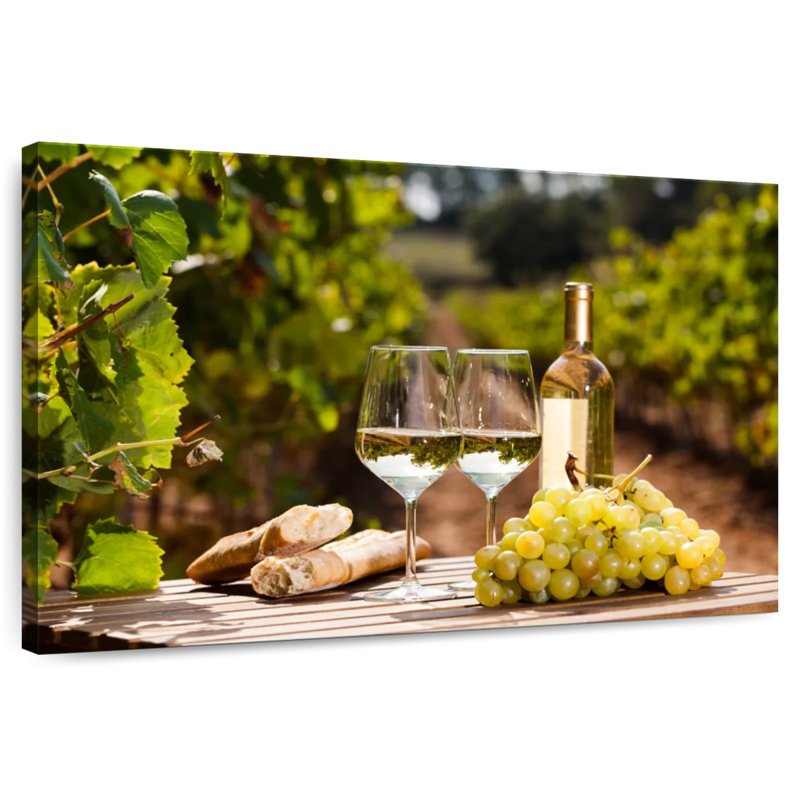 Yarlin Bread And White Wine, 16" H x 24" W