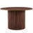 Walnut Wood Veneer Tabletop 47 Inch Round Dining Table For 4, Modern Farmhouse Kitchen Table, 47 Inch Round Dining Tables With Wood Strip Base