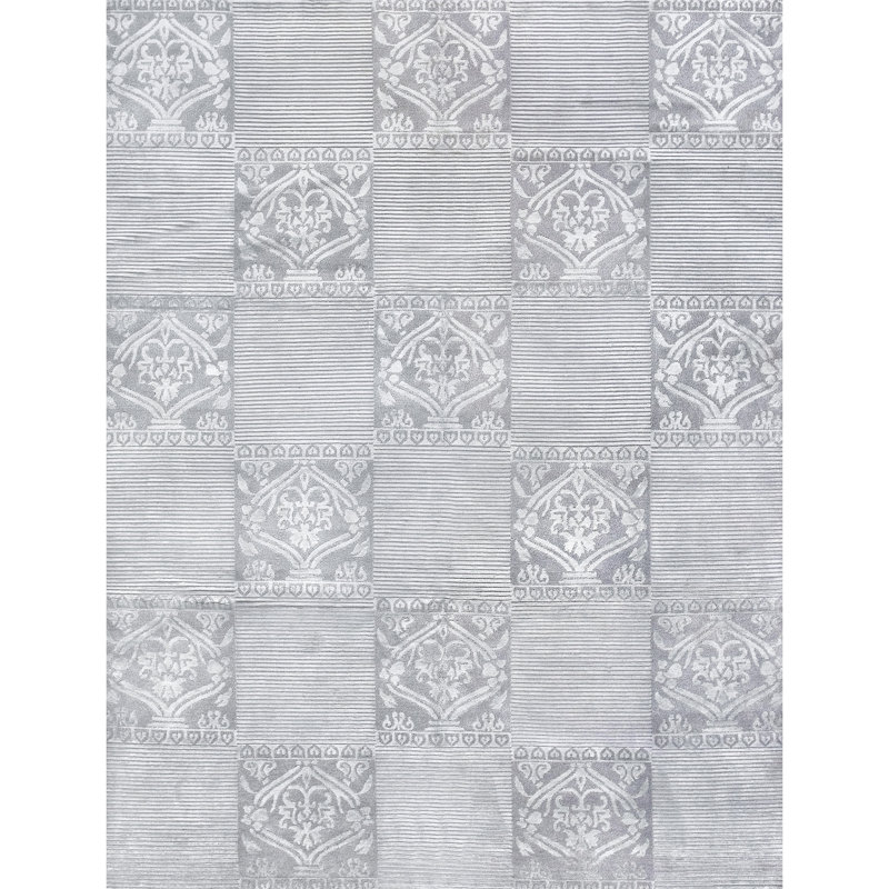 Wool Geometric Area Rug, Rectangle 6'1" x 9'3"