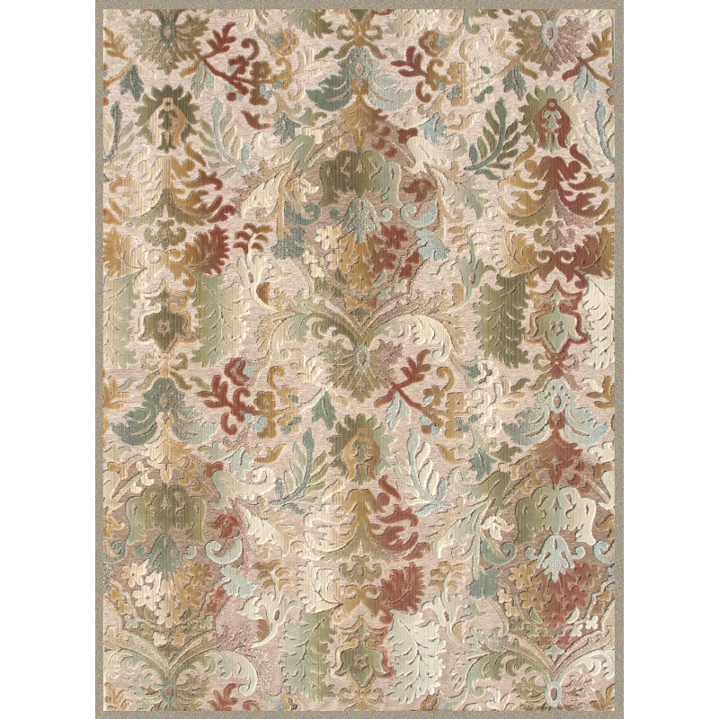 Floral Viscose Area Rug, Rectangle 110 x 170cm