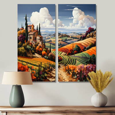 Italie Toscane Vineyard I - impressions sur toile traditionnelles vertes