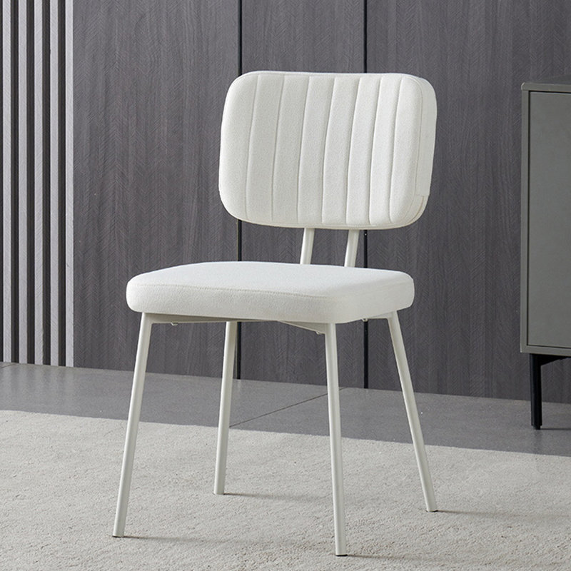White Solid back side Chair(Set of 2)