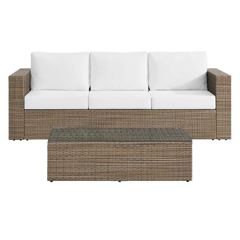 Modway Convene Outdoor Patio Outdoor Patio 2-Piece Furniture Set, White