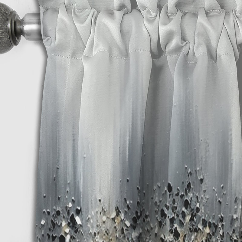 Gentle Gray Serenity - Abstract Blackout Curtain - 1 Panel, 52" W x 108" L