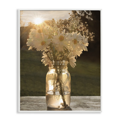 «Warm Meadow Daisies» Mason Jar
