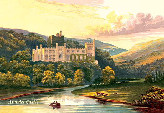 Arundel castle, reproduction d’art, H 28 po x l 42 po x P 1,5 po