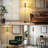  68.5" Standing Floor Lamp Seamless black white zebra leopard fur Dimmable Metal Pole Lamp with Linen Lampshade LED Bulb Included