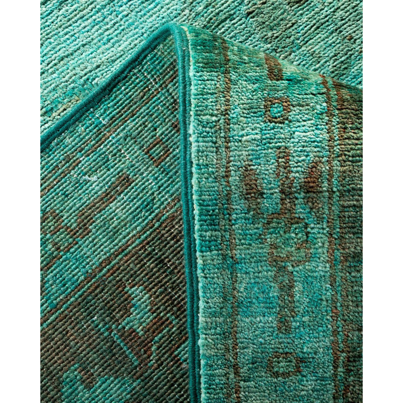 Tapis bleu / bleu sarcelle 12 pi 1 po x 14 pi 9 po Zaryiah