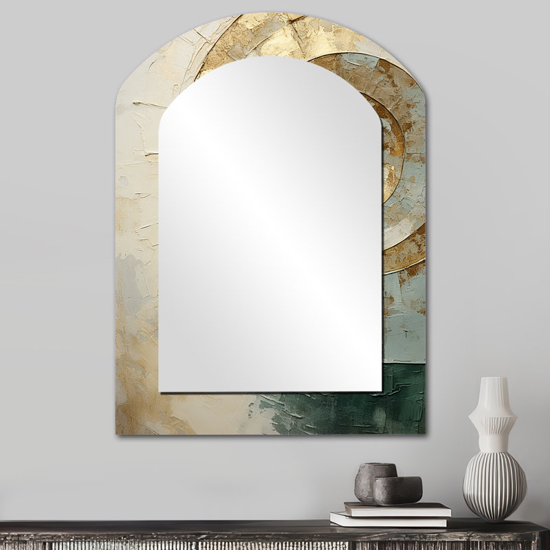 Beige minimalisme spirale poteries III, 34 po x 25 po