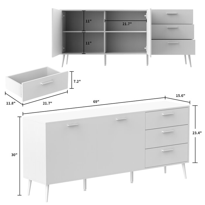 Willa Arlo Interiors Hoschton 69'' Sideboard & Reviews - Wayfair Canada