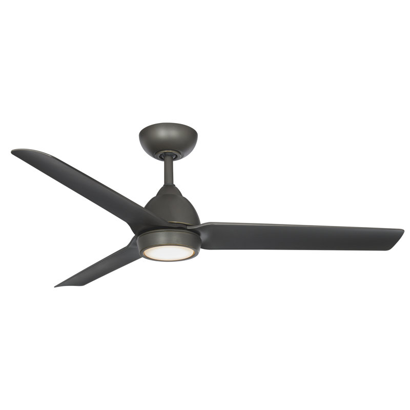 Ventilateur de plafond 54 po à 3 pales pour l'extérieur et l'intérieur Mocha avec télécommande incluse