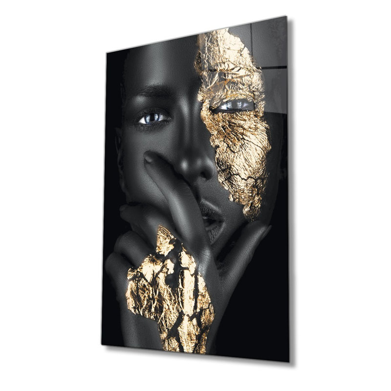 Peinture élégante en verre trempé décoratif, 27,6 po x 43,3 po | 100% verre trempé, épaisseur: 0,16 pouce | Superbe décoration intérieure pour le salon, le bureau ou la galerie | Pièce d'art unique, durable et élégante