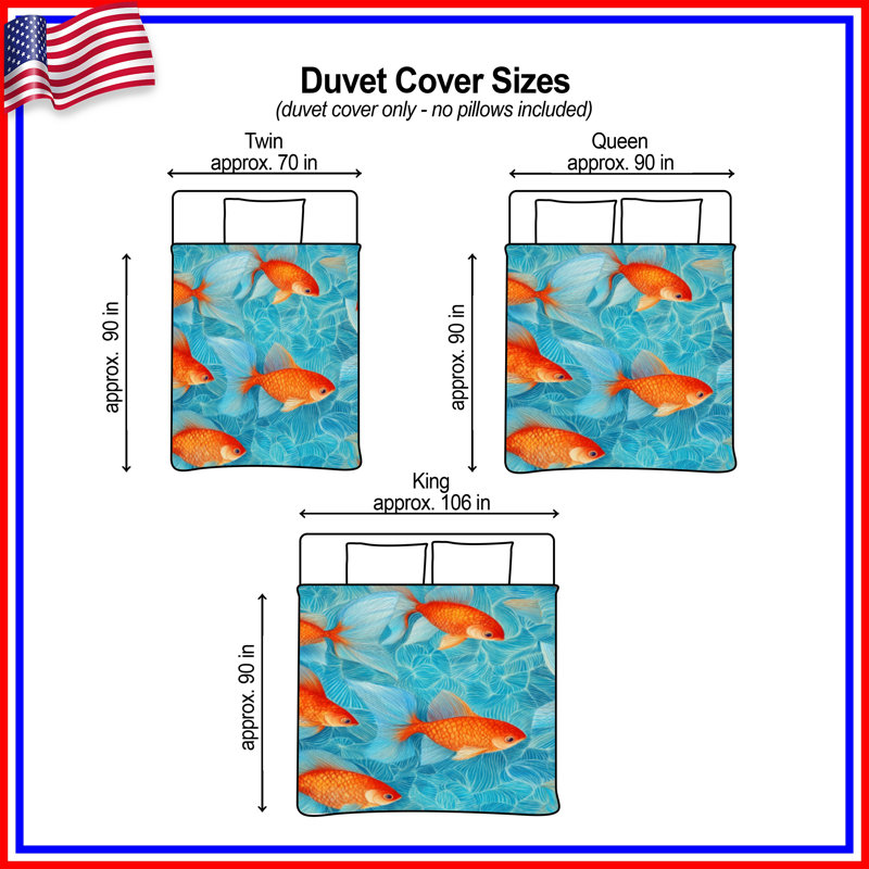 Housse de couette Goldfish Bedding, Grand lit