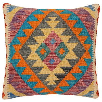 Rustic Wilkie Turkish Hand-Woven Kilim Pillow