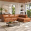 Canapé modulaire en cuir 2 pièces Serena-108988472