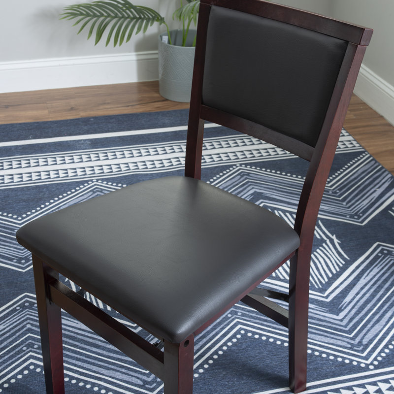 Busse Padded Foldable Dining Chairs, Espresso