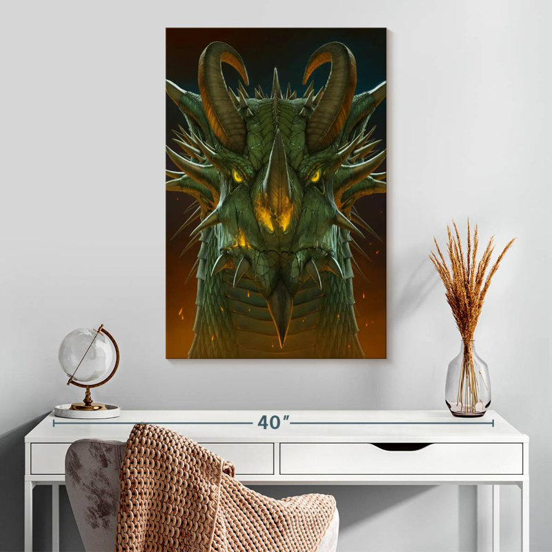 Portrait de dragon Brampt, H 30 po x l 20 po