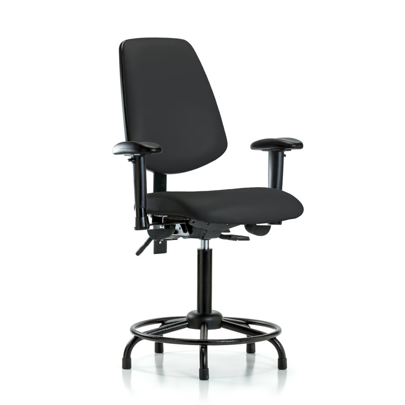 Fauteuil de dessin ergonomique Elyssa, Noir, Patins, Inclus