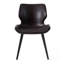 Chaise d'appoint rembourrée Moira en brun foncé