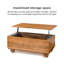 Table basse à rallonge en bois massif avec rangement Aarah-1871467718