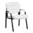 LeatherSoft Executive Side Reception Chair with Powder Coated Frame-1217700016