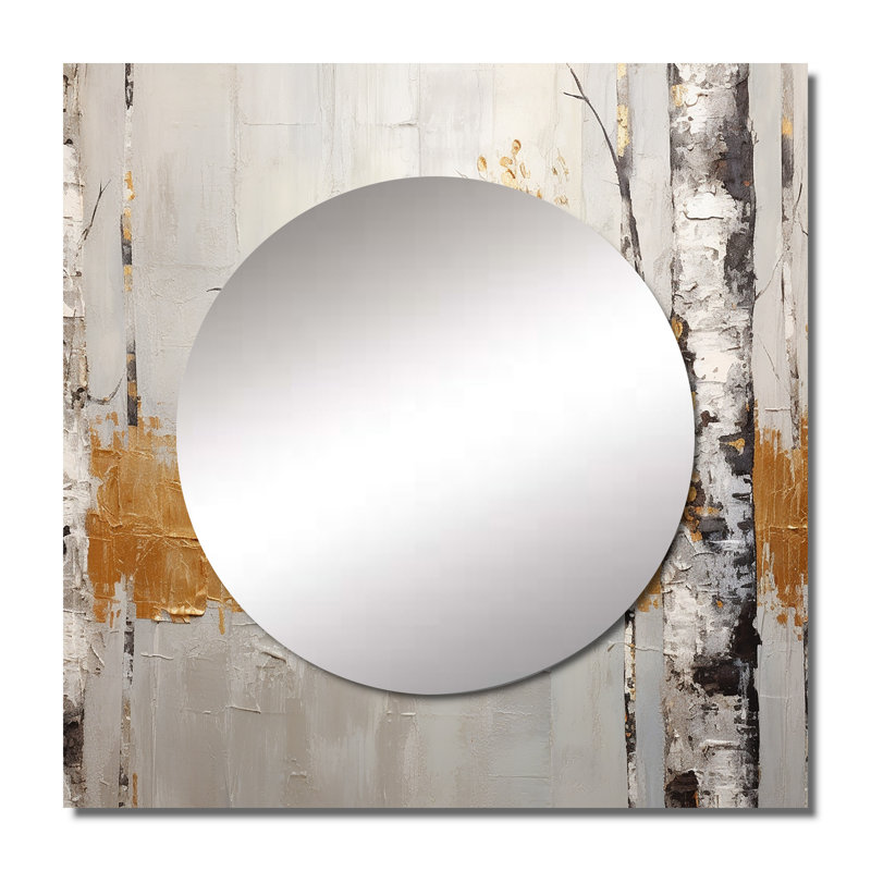 Esthermae - Décoration murale miroir arbre carré pour chambre à coucher, 23 po x 23 po