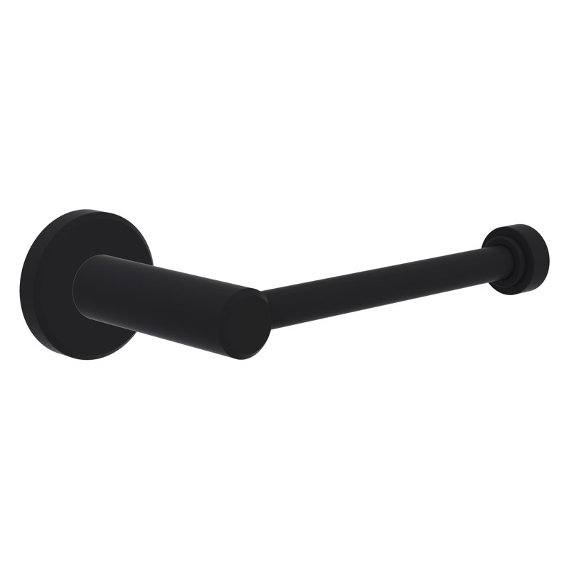 Matte Black Brass Euro Style Wall Mounted Toilet Paper Holder