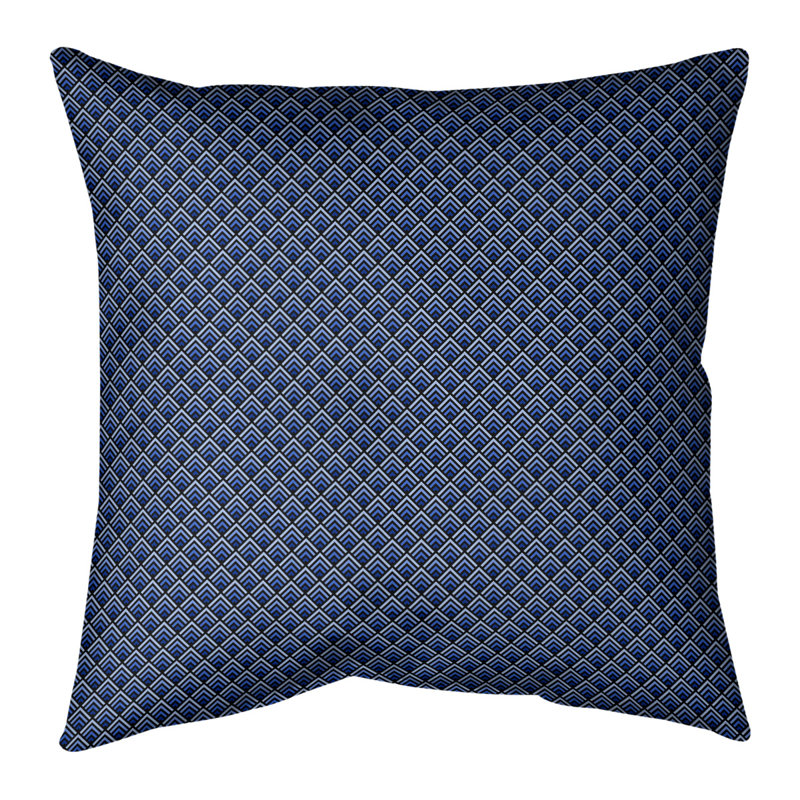 Katelyn Elizabeth Geometric Reversible Throw Pillow, 26" x 26", Black/Blue, Polyester/Polyfill