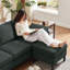 Canapé en L 79,72 po en forme de L avec repose-pieds-117027010