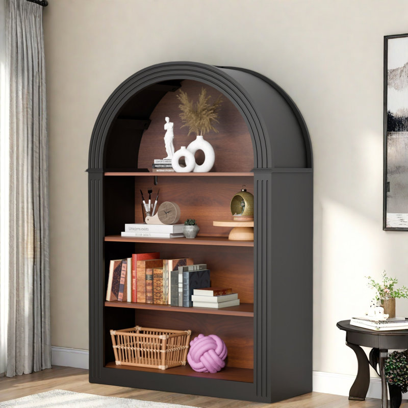 Bookcase With Wood Open Display