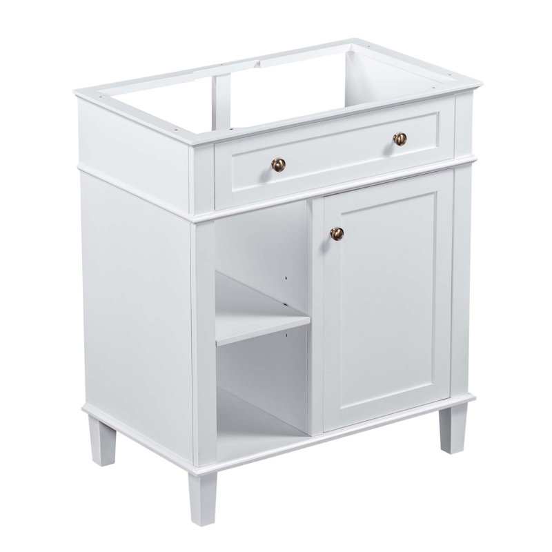 (Base Only) 30" Bathroom Vanity Without Sink