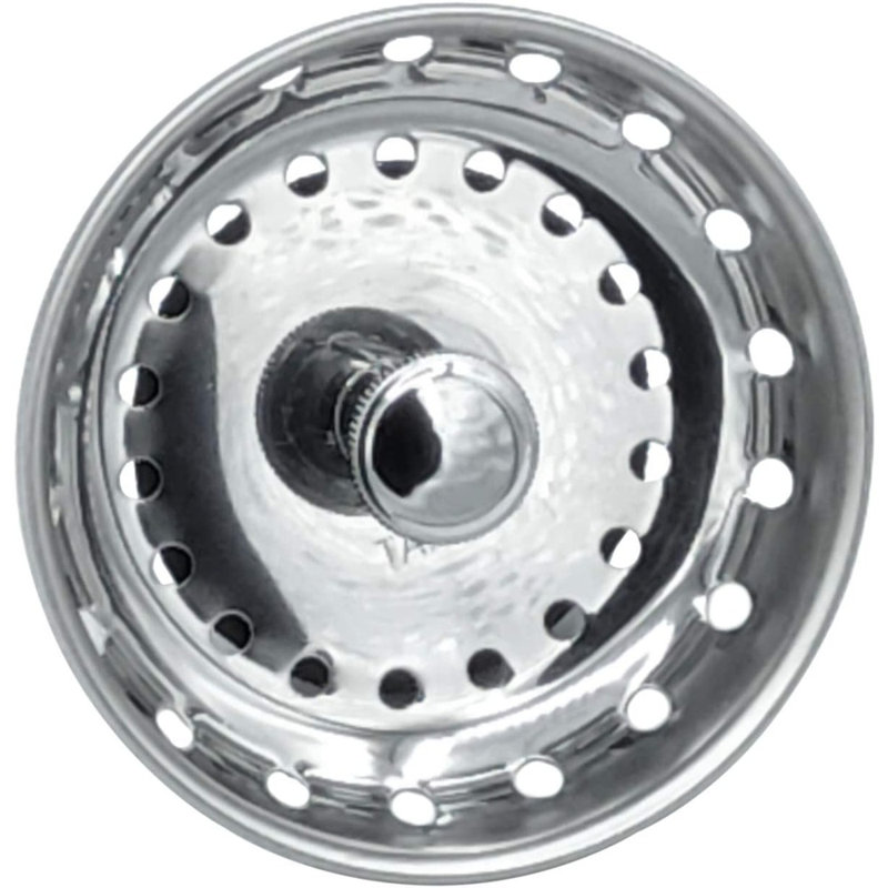 Silver Stainless Steel Rust Resistant Kitchen Sink Basket Strainer