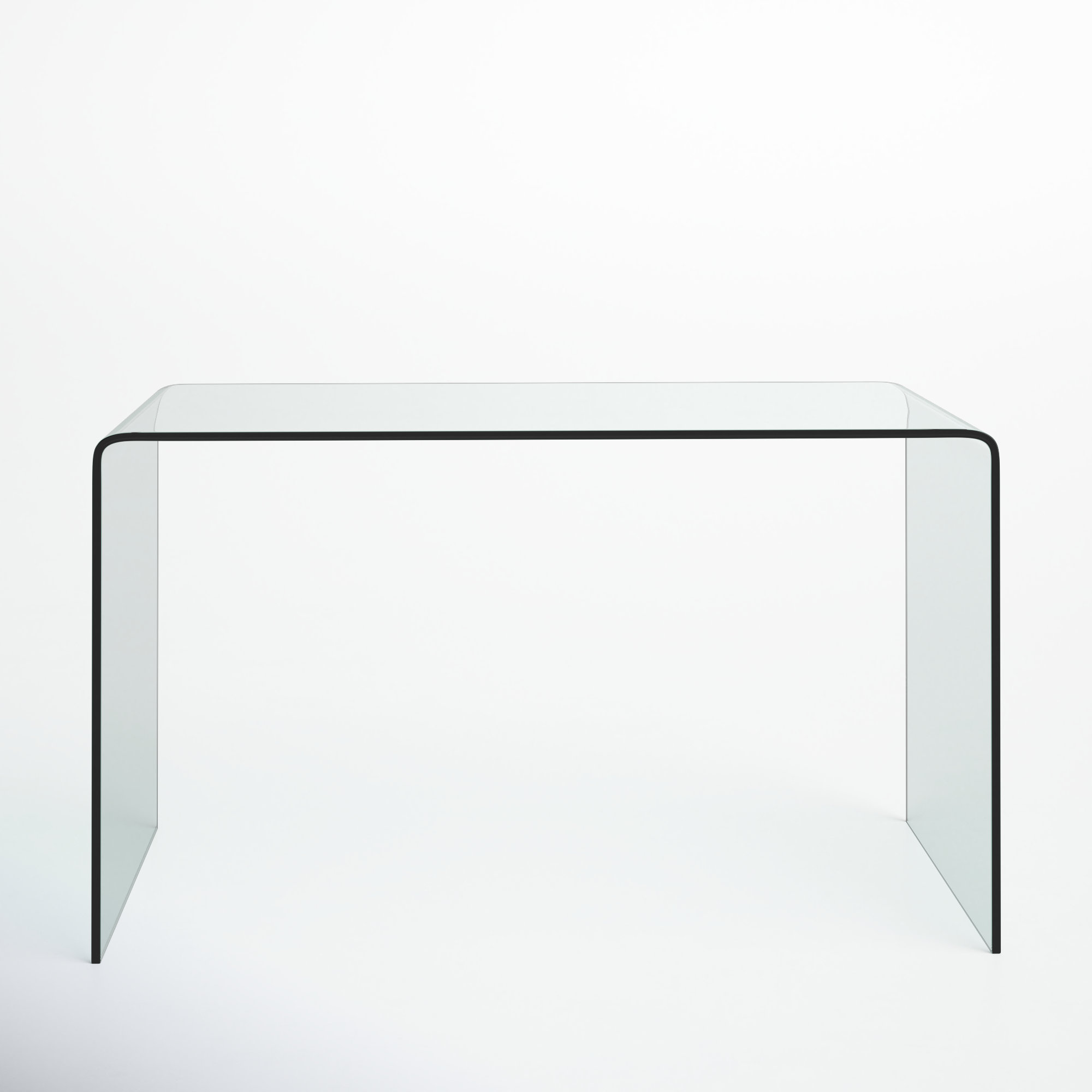 Alberty Writing Desk, Clear, 29" H x 50" W x 27.5" D