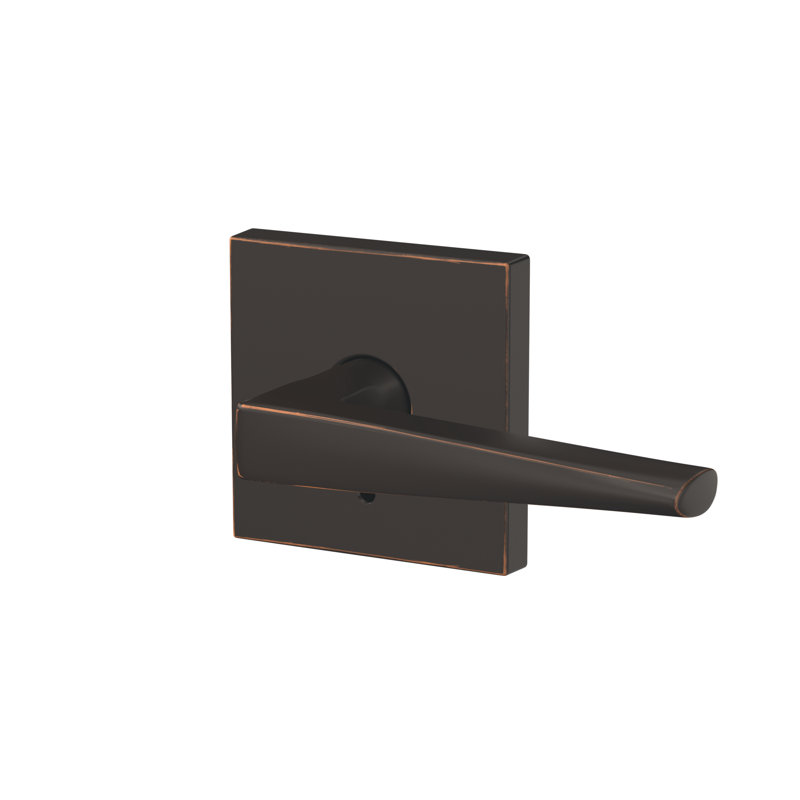 Eller Non-Turning Lever with Collins Trim, Aged Bronze