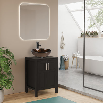Ella-Mai 24'' Single Bathroom Vanity with Manufactured Wood Top
