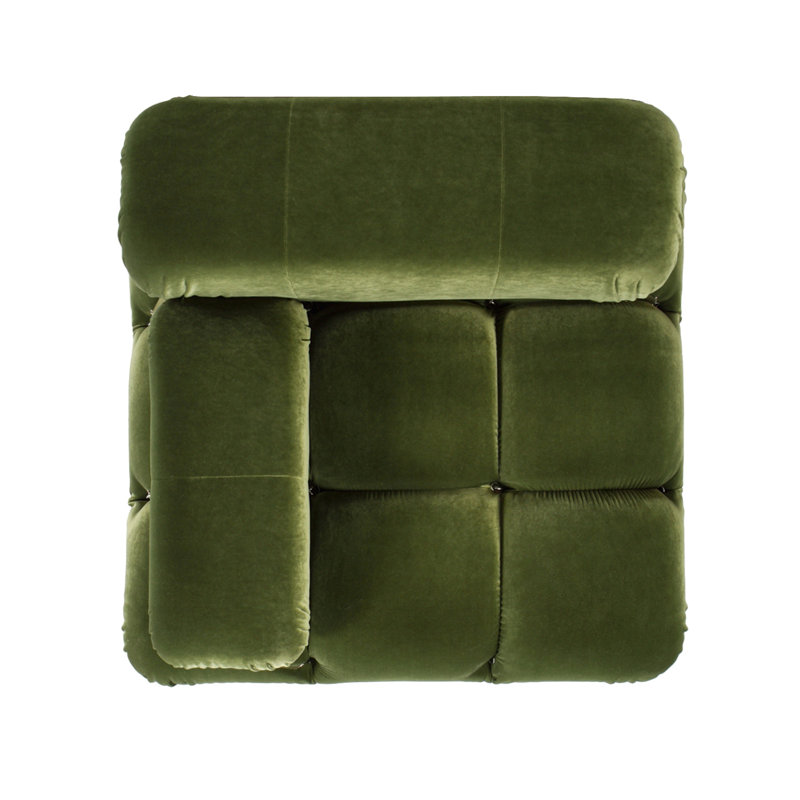 Méridienne Saliah, Velours vert olive