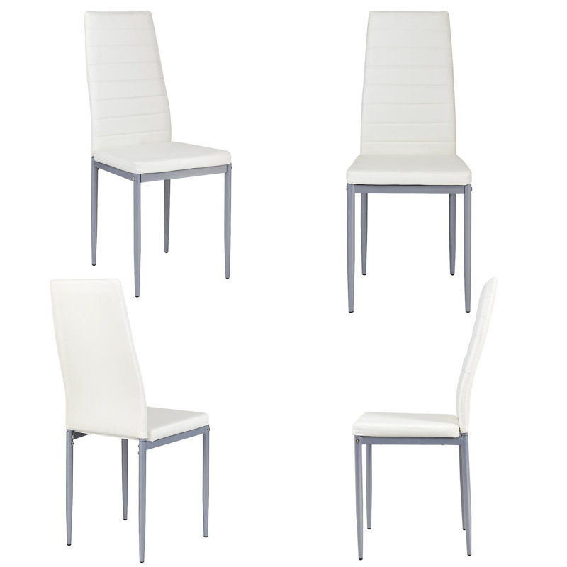 Chaise d'appoint rembourrée Bronsen, Blanc