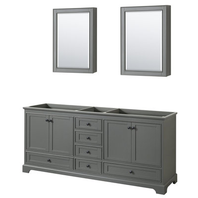 Deborah 79'' Double Bathroom Vanity Base Only
