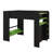 Full-Size Bunk Bed With Height-Adjustable Desk, Includes Wardrobe And RGB Lighting Options-1845805951