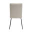 Ensemble de 2 chaises d'appoint rembourrées en tissu beige avec pieds noirs